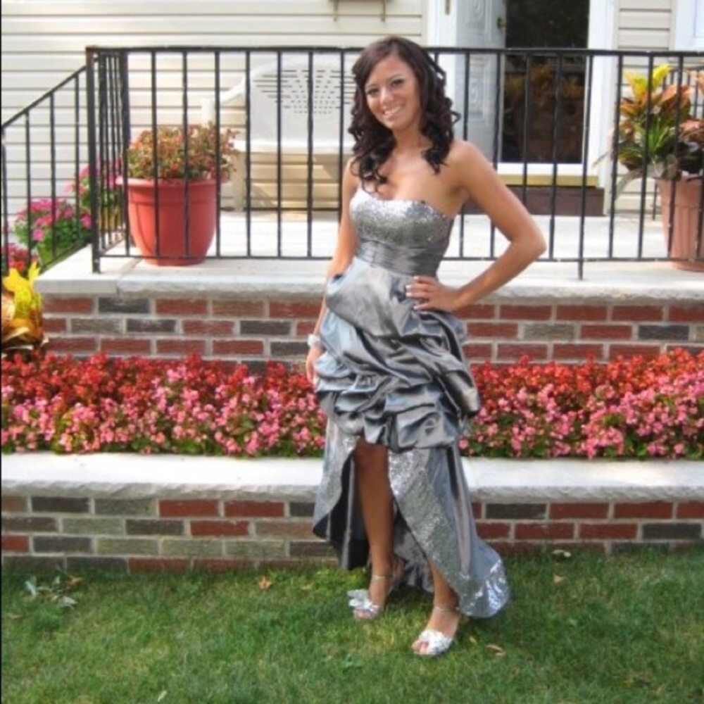 Silver Sequence gown perfect for Wedding or prom